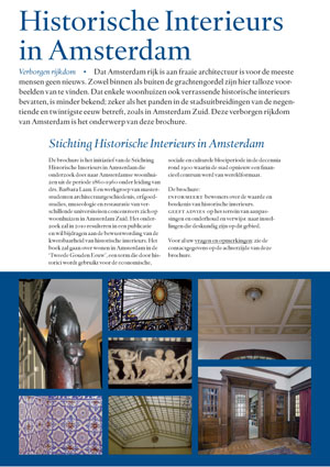 Brochure Historische interieurs in Amsterdam